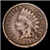 Image 2 : 1864 cn Indian Cent 1c Grades vf+