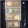 Image 3 : Page of 4 1940's Philippines Japanese WWII Occupation (JIM) 1 Peso, 5 Peso, 10 Peso, 100 Peso XF/AU