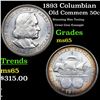 Image 1 : 1893 Columbian Old Commem Half Dollar 50c Grades GEM Unc