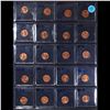 Image 2 : Page of 20 Different Date Lincoln Cents All Red, Most Gem! UNC or Better - Huge Liifetime Collection