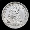 Image 2 : ***Auction Highlight*** 1853 arrow & rays Seated Liberty Quarter 25c Graded ms63 By SEGS (fc)