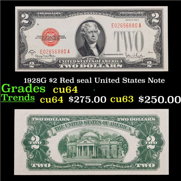 1928G $2 Red seal United States Note Grades Choice CU