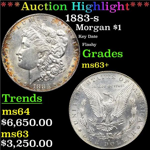 ***Auction Highlight*** 1883-s Morgan Dollar $1 Grades Select+ Unc By USCG (fc)