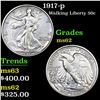 Image 1 : 1917-p Walking Liberty Half Dollar 50c Grades Select Unc