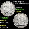 Image 1 : 1936 Elgin Old Commem Half Dollar 50c Grades Choice+ Unc