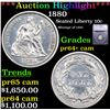 Image 1 : Proof ***Auction Highlight*** 1880 Seated Liberty Dime 10c Graded pr64+ cam By SEGS (fc)