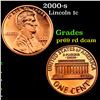 Image 1 : Proof 2000-s Lincoln Cent 1c Grades Gem++ Proof Red Deep cameo
