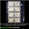 Image 1 : Page of US Currency 4x Silver Certificates 1934A $5, 1934c $10, 1953A $5, 1953 $10 VF/XF