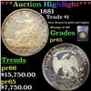 Image 1 : Proof ***Auction Highlight*** PCGS 1881 Trade Dollar $1 Graded pr65 By PCGS (fc)