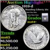 Image 1 : ***Auction Highlight*** 1919-d Standing Liberty Quarter 25c Graded ms64+ BY SEGS (fc)