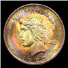 Image 2 : ***Auction Highlight*** 1923-p Peace Dollar Monster Rainbow TONED $1 Grades Gem+ Unc  (fc)