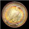Image 3 : ***Auction Highlight*** 1923-p Peace Dollar Monster Rainbow TONED $1 Grades Gem+ Unc  (fc)