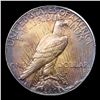 Image 3 : ***Auction Highlight*** 1928-p Peace Dollar Colorfully Toned $1 Graded ms64+ By SEGS (fc)