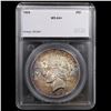 Image 4 : ***Auction Highlight*** 1928-p Peace Dollar Colorfully Toned $1 Graded ms64+ By SEGS (fc)