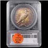 Image 5 : ***Auction Highlight*** 1928-p Peace Dollar Colorfully Toned $1 Graded ms64+ By SEGS (fc)