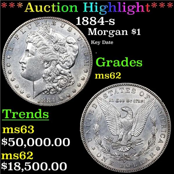 ***Auction Highlight*** 1884-s Morgan Dollar $1 Graded Select Unc By USCG (fc)