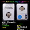 Image 1 : Proof ***Auction Highlight*** NGC 1873 Closed 3 Shield Nickel 5c Graded pr66 BY NGC (fc)