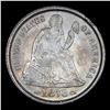 Image 2 : ***Auction Highlight*** 1873-p Open 3 Seated Liberty Dime 10c Graded ms64+ By SEGS (fc)