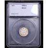Image 4 : ***Auction Highlight*** 1873-p Open 3 Seated Liberty Dime 10c Graded ms64+ By SEGS (fc)