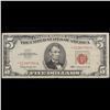 Image 2 : **Star Note** 1963 $5 Red Seal United States Note Grades vf++