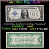 ***Auction Highlight*** 1928D $1 Blue Seal Silver Certificate "funnyback" Grades Gem CU (fc)