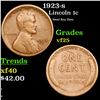 1923-s Lincoln Cent 1c Grades vf+
