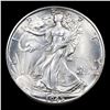 Image 2 : 1945-d Walking Liberty Half Dollar 50c Grades Choice Unc