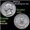 Image 1 : 1932-p Washington Quarter 25c Grades Select AU