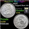 Image 1 : ***Auction Highlight*** 1835 Capped Bust Dime 10c Graded Choice AU/BU Slider BY USCG (fc)
