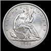 Image 2 : ***Auction Highlight*** 1861-p Seated Half Dollar 50c Graded ms65 BY SEGS (fc)
