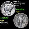 Image 1 : 1921-p Mercury Dime 10c Grades vg, very good