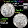 Image 1 : ***Auction Highlight*** 1892-p Morgan Dollar $1 Graded ms63 By SEGS (fc)