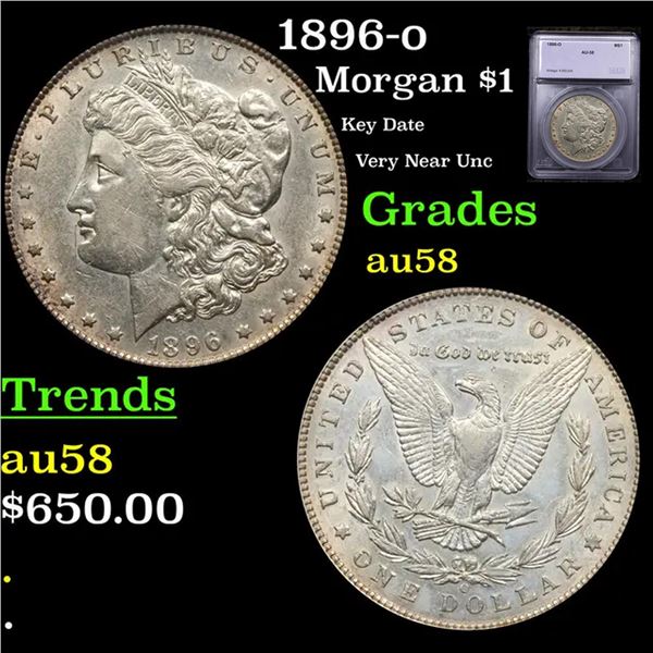 1896-o Morgan Dollar $1 Grades au58 By SEGS