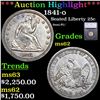 Image 1 : ***Auction Highlight*** 1841-o Seated Liberty Quarter 25c Graded ms62 By SEGS (fc)