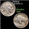 Image 1 : 1920-p Buffalo Nickel 5c Grades xf