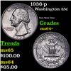 Image 1 : 1936-p Washington Quarter 25c Grades Choice+ Unc