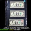 Image 1 : Full Set of 3 1976 $2 Federal Reserve Notes All CU *Star Note* 1976 $2, 1976 $2 1st Day of Issue, wi