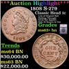 Image 1 : ***Auction Highlight*** 1808 Classic Head Large Cent S-279 1c Graded ms63+ bn                       