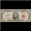 Image 2 : **Star Note** 1963 $5 Red Seal United States Note Grades vf+