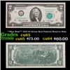 Image 1 : **Star Note** 1976 $2 Green Seal Federal Reserve Note Grades Gem CU