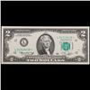 Image 2 : **Star Note** 1976 $2 Green Seal Federal Reserve Note Grades Gem CU