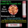 Image 1 : Shotgun Lincoln 1c roll, 1982-d 50 pcs Original Bank Wrapper.