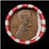 Image 3 : Mixed small cents 1c orig shotgun roll, 1916-p Lincoln Cent, 1919-p Lincoln Centother end, Bank Wrap