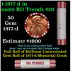 Image 1 : Shotgun Lincoln 1c roll, 1977-d 50 pcs Original Bank Wrapper.