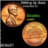 1960-p lg date Lincoln Cent 1c Grades GEM++ Unc