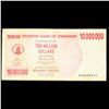 Image 2 : 2008 Zimbabawe 10 Million Dollar Note P# 55A Grades vf+