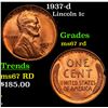 Image 1 : 1937-d Lincoln Cent 1c Grades GEM++ Unc RD