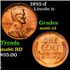 Image 1 : 1955-d Lincoln Cent 1c Grades GEM+ Unc RD