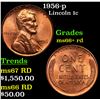 1956-p Lincoln Cent 1c Grades GEM++ RD