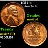 1954-s Lincoln Cent 1c Grades GEM++ Unc RD